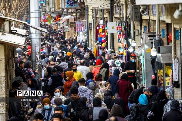 ازدحام در بازارتهران ؛ شرایط نارنجی