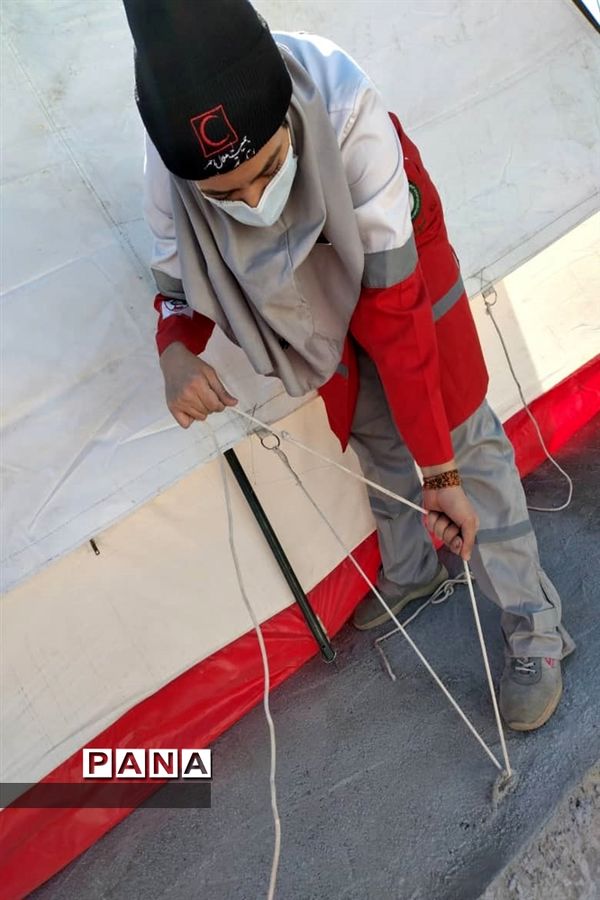 مانور استانی اسکان اضطراری باحضور تیم‌های عملیاتی هلال‌احمر رباط‌کریم