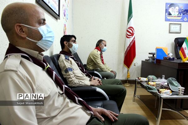 دیدار مسئول و تعدادی از مربیان  سازمان دانش آموزی شاوور با مدیر سازمان دانش آموزی خوزستان