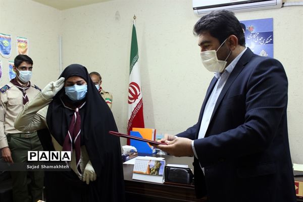 دیدار مسئول و تعدادی از مربیان  سازمان دانش آموزی شاوور با مدیر سازمان دانش آموزی خوزستان