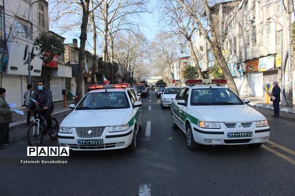 راهپیمایی خودرویی ۲۲ بهمن در ساری
