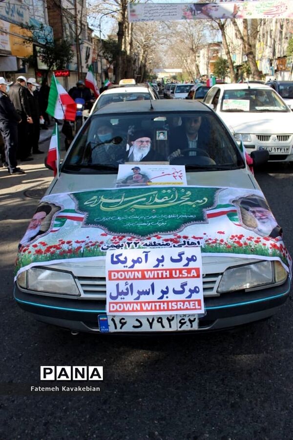 راهپیمایی خودرویی ۲۲ بهمن در ساری