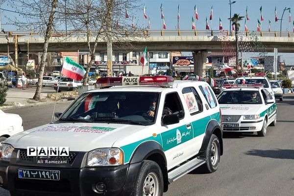راهپیمایی خودرویی ۲۲ بهمن در قائمشهر