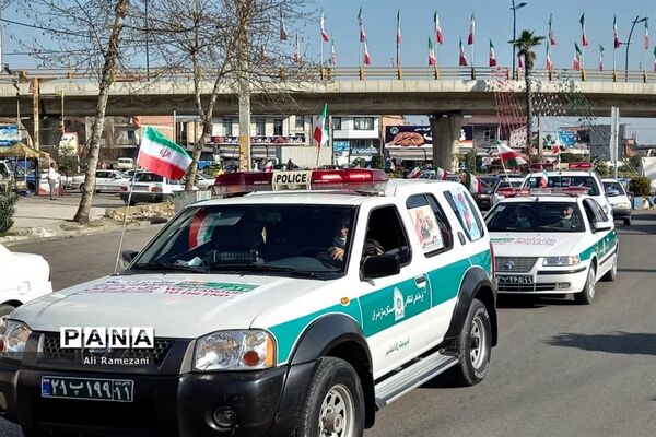 راهپیمایی خودرویی ۲۲ بهمن در قائمشهر