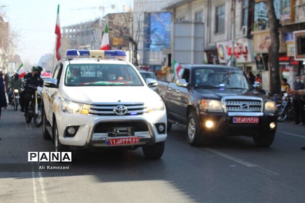 راهپیمایی خودرویی ۲۲ بهمن در قائمشهر