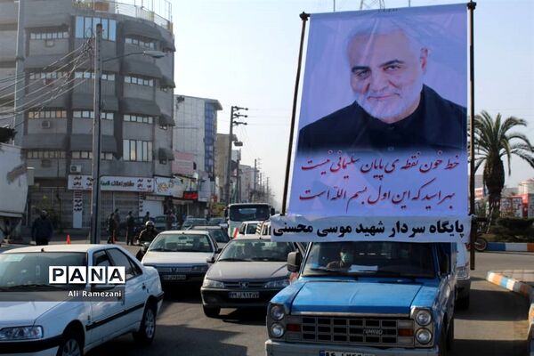 راهپیمایی خودرویی ۲۲ بهمن در قائمشهر