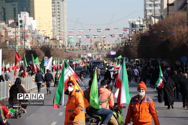راهپیمایی 22 بهمن  در مشهد مقدس