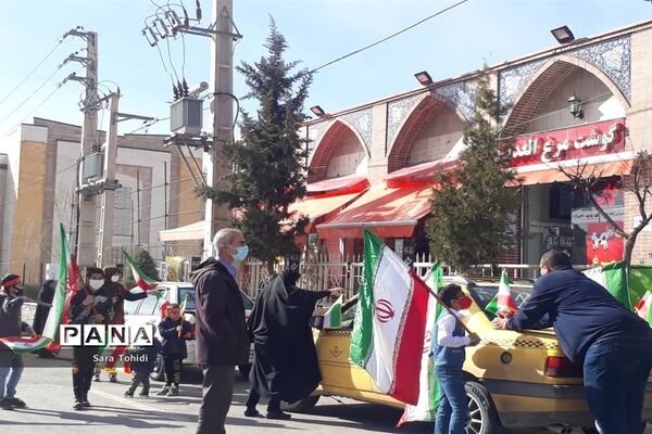 راهپیمایی  موتوری و خودرویی ۲۲ بهمن، با حضور اهالی پردیس