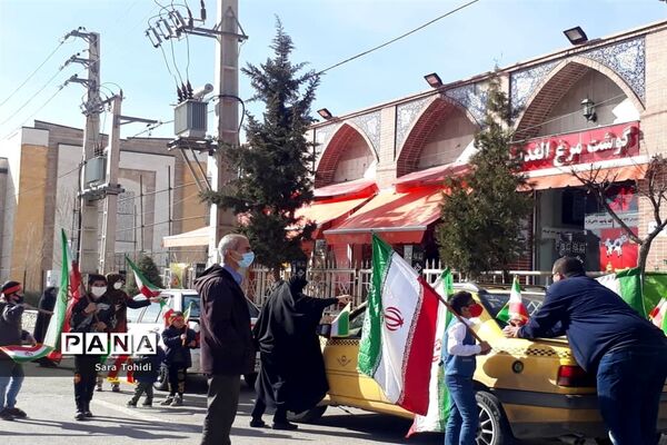 راهپیمایی  موتوری و خودرویی ۲۲ بهمن، با حضور اهالی پردیس