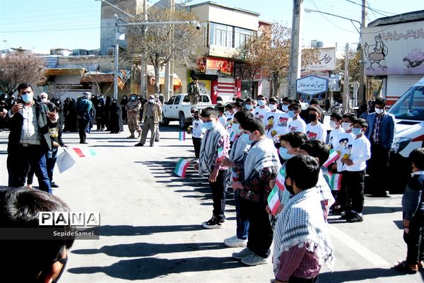 راهپیمایی خودرویی 22 بهمن درشهرستان نی ریز
