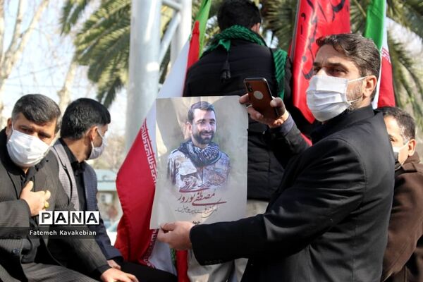 تشییع پیکر شهید مصطفی نوروزی در ساری