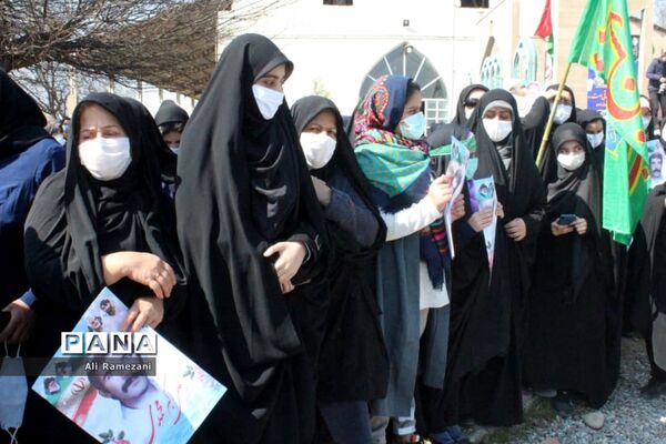 مراسم تشییع پیکر شهید علی اکبر محمدی در قائمشهر