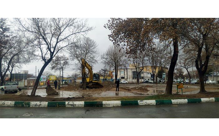 پروژه میدان پانزده خرداد زنجان در حال اجرا