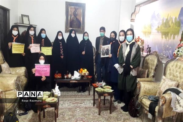 دیدار پیشتازان سازمان دانش آموزی درگز با پاسدار بازنشسته، جانبازغفار نیازی