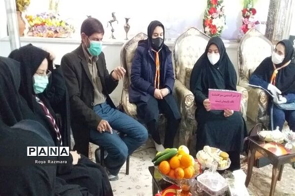 دیدار پیشتازان سازمان دانش آموزی درگز با پاسدار بازنشسته، جانبازغفار نیازی