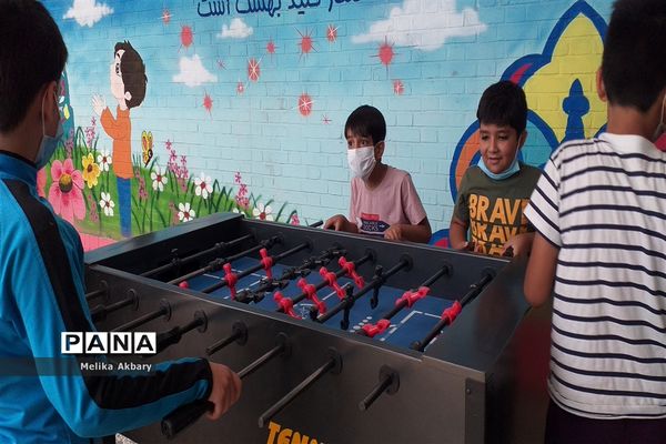 افتتاح کتابخانه و سالن ورزشی در دبستان  شاهد استاد شهریار