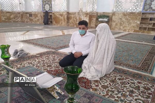 مراسم ازدواج زوج های جوان در خجسته سالروز ازدواج حضرت علی(ع)و حضرت فاطمه(س) در حرم مطهر رضوی