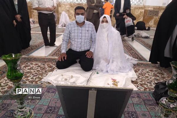 مراسم ازدواج زوج های جوان در خجسته سالروز ازدواج حضرت علی(ع)و حضرت فاطمه(س) در حرم مطهر رضوی