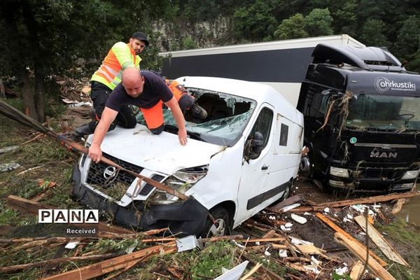 افزایش کشته‌ها در سیلاب های غرب اروپا