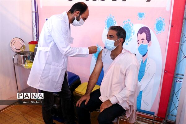 مراسم افتتاحیه پایگاه تجمیعی واکسیناسیون کووید- ۱۹ فرهنگیان