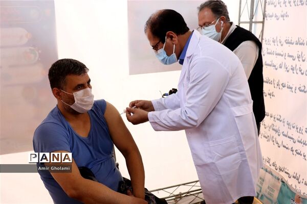 مراسم افتتاحیه پایگاه تجمیعی واکسیناسیون کووید- ۱۹ فرهنگیان