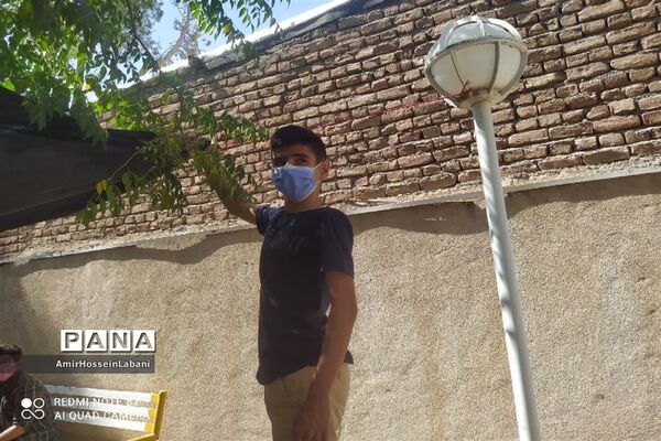 آماده سازی فضای هیئت دانش آموزی انصارالمهدی در  ماه محرم