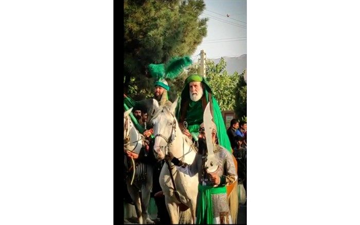 کاروان نمادین ورود به کربلا در فلاورجان+فیلم