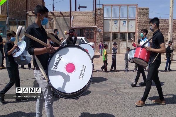 عاشورای حسینی درمسجد چهارده معصوم شهرستان درمیان