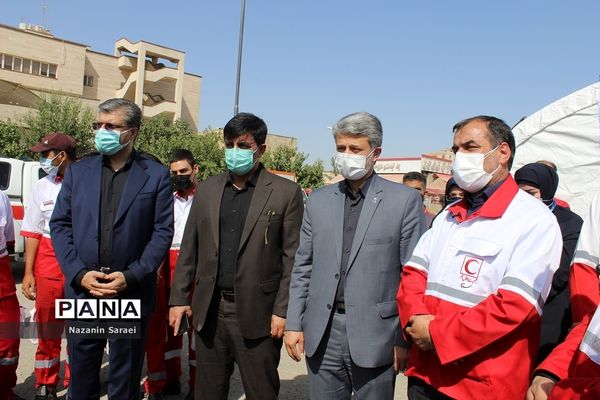 افتتاح بیمارستان سیار جمعیت هلال احمر استان تهران در شهرستان بهارستان