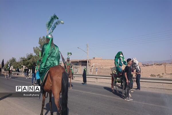 مراسم عزاداری و تعزیه  برای اسیران کربلا در روستای فرح آباد کاشمر
