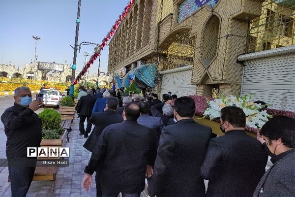 تشییع پیکر حاج محمد خجسته در مشهد