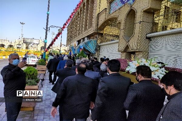 تشییع پیکر حاج محمد خجسته در مشهد
