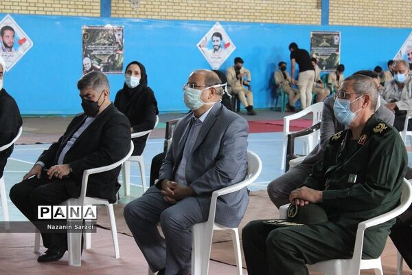 آئین افتتاح مرکز واکسیناسیون ناحیه مقاومت بسیج سپاه سیدالشهدا(ع) شهرستان اسلامشهر