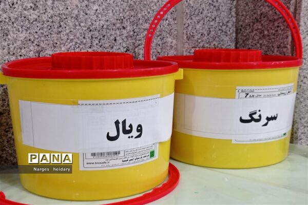 افتتاح دومین سالن  تجمیعی واکسن کرونا در مدرسه شهید رحیمی امیدیه