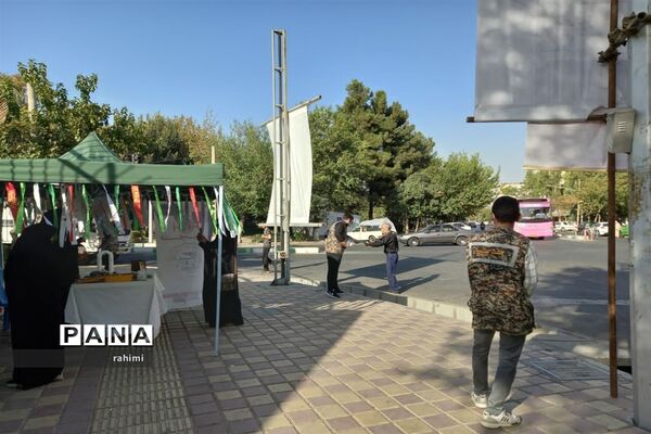 ایستگاه همیار سلامت گروه جهادی شهید علمدار با هدف کمک به کنترل بیماری کرونا