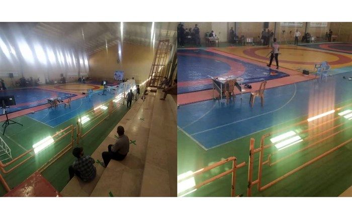 برگزاری مسابقات کشتی استان اصفهان رده نونهالان