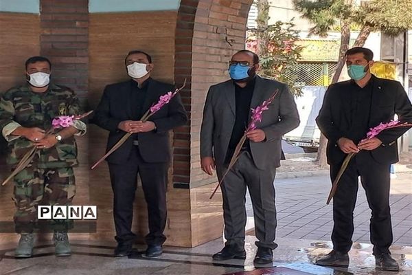برگزاری مراسم غبار روبی و عطرافشانی گلزار شهدای شهر مشکین دشت کرج