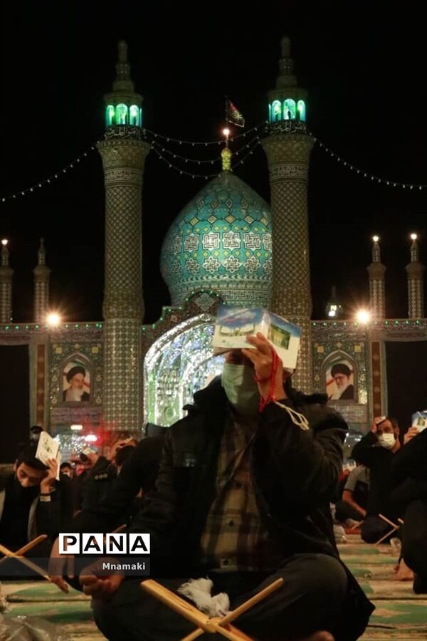 مراسم احیا شب بیست و یکم رمضان در صحن حرم مطهر حضرت محمد هلال بن علی (ع)