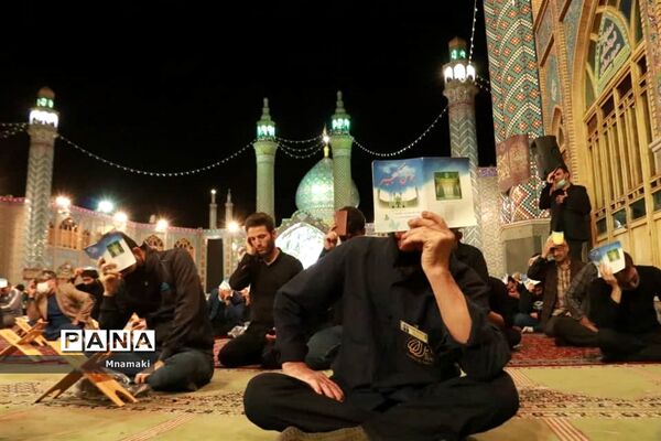 مراسم احیا شب بیست و یکم رمضان در صحن حرم مطهر حضرت محمد هلال بن علی (ع)