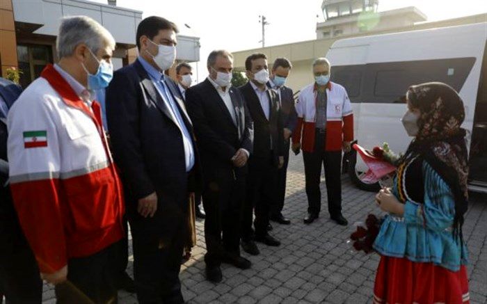 کریم همتی رئیس جمعیت هلال احمر کشور وارد استان گیلان شد