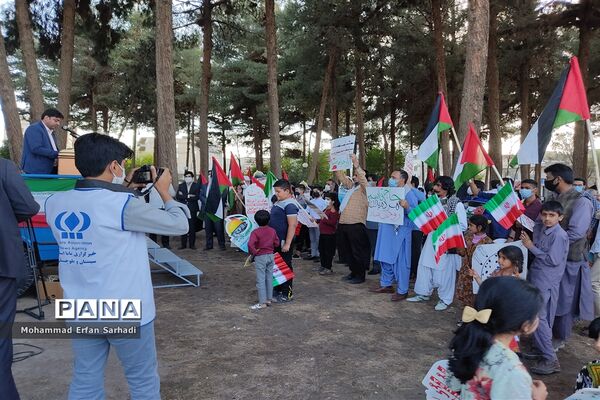 حمایت دانش‌آموزان سیستان و بلوچستان از مردم مظلوم فلسطین