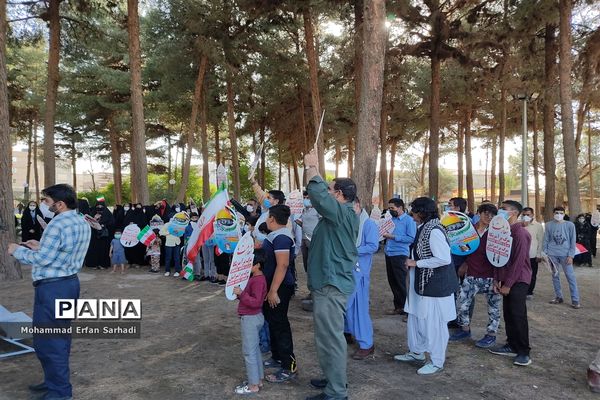 حمایت دانش‌آموزان سیستان و بلوچستان از مردم مظلوم فلسطین
