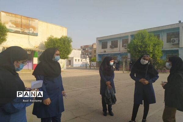 برگزاری امتحانات نهایی پایه نهم و دوازدهم دبیرستان پروین اعتصامی شهرستان بوشهر