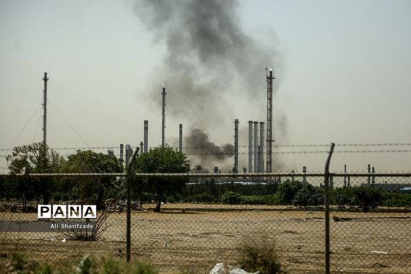 آتش‌سوزی در پالایشگاه نفت تهران