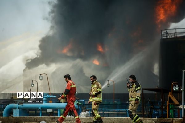 آتش‌سوزی در پالایشگاه نفت تهران