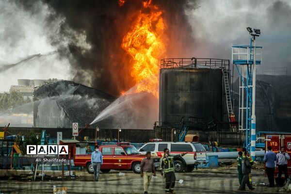 آتش‌سوزی در پالایشگاه نفت تهران
