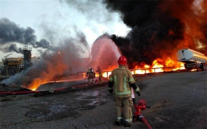 آتش‌نشانی: هنوز آماری از مصدومان آتش‌سوزی پالایشگاه تهران نداریم