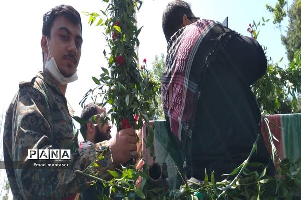 مراسم تشییع و تدفین پیکر ۲ شهید گمنام در منطقه ۷ تهران