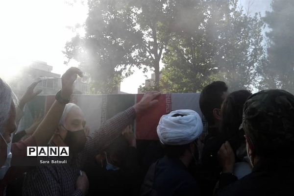 مراسم تشییع پیکر دو شهید گمنام