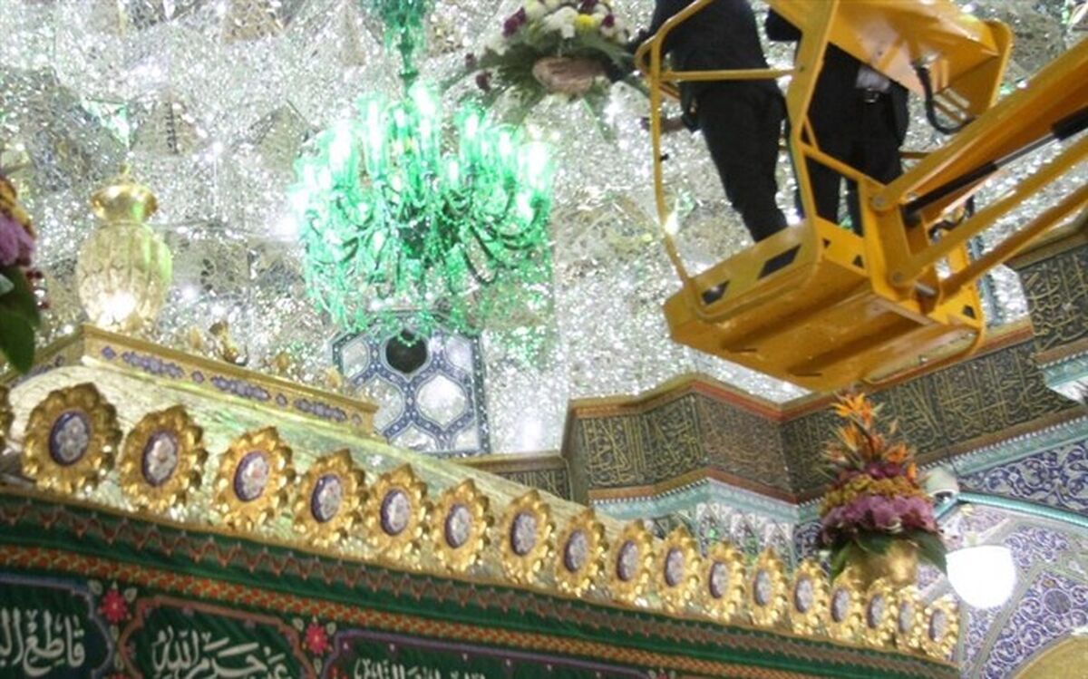 حرم حضرت معصومه(س) گل‌آرایی شد